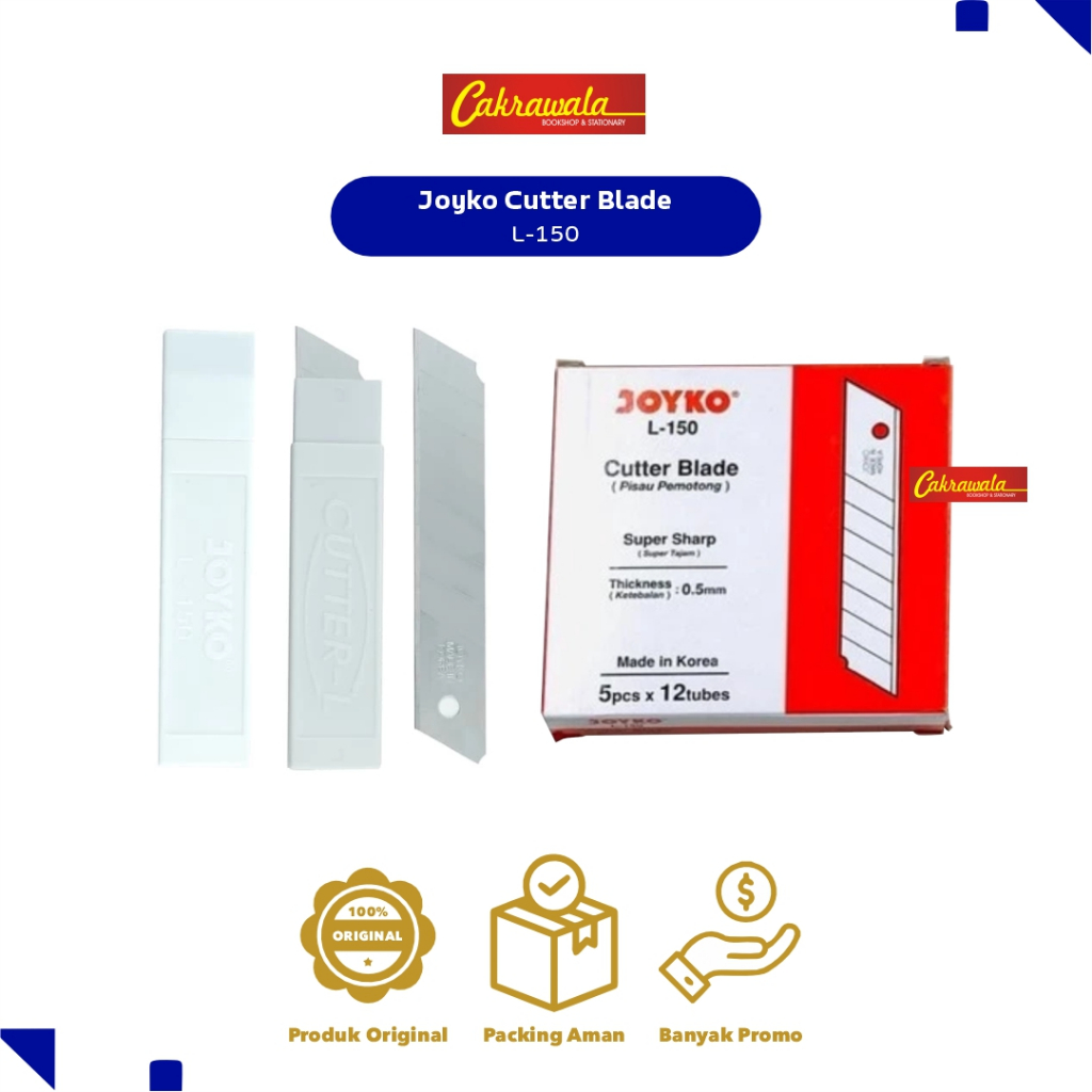 

Joyko Cutter Blade L-150 | Cutter Ukuran Besar | Alat Kantor Terbaik | Best Seller