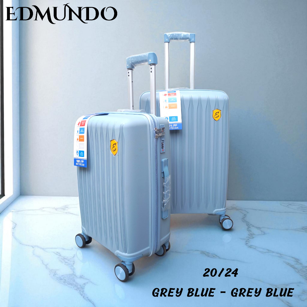 Koper Polypropelene EDMUNDO Premium Bagasi Size 20" & 24" Inch - Edmundo PP 1109
