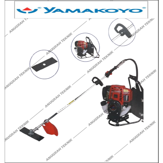 YAMAKOYO BG 435 Mesin Potong Rumput Bensin Brush Cutter 4 Tak Mesin Potong Rumput Gendong Original