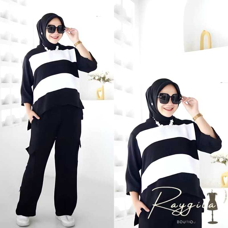 Setelan Blaster Cargo Wanita Terbaru / Baju One Set Cargo Wanita