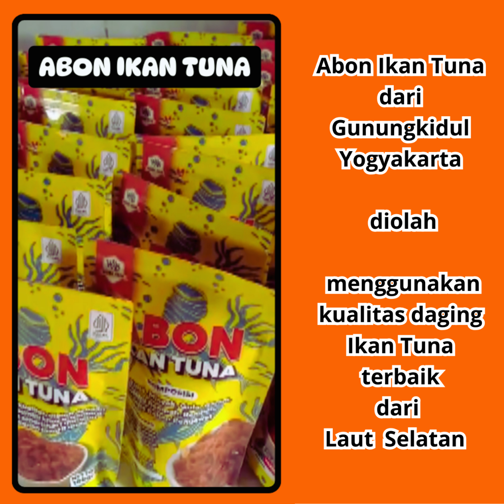 

Abon Ikan Tuna Asli Produksi Kabupaten Gunungkidul Yogyakarta 100gr