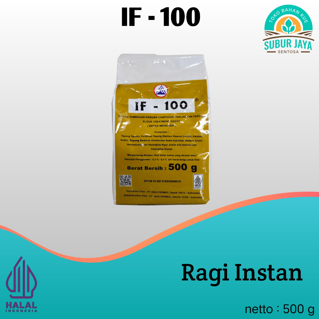 

IF-100 Bread Improver 500gr / Pelembut Roti IF-100 500gr