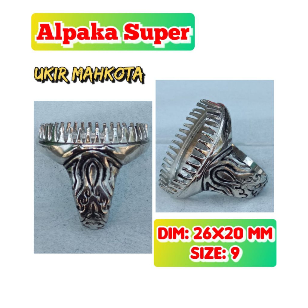 cincin emban batu akik batu permata alpaka super ukir Bali.11