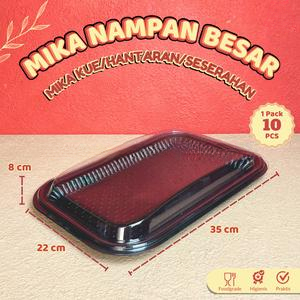 nampan mika hitam plastik kemasan snack kue tradisional tatakan besar 3522 tempat kue hantaran
