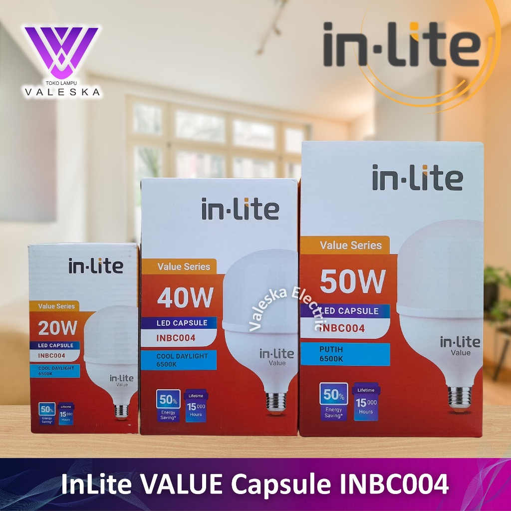 InLite In Lite VALUE Lampu Capsul INBC004 20W 30W 40W 50W Hemat Energi Listrik