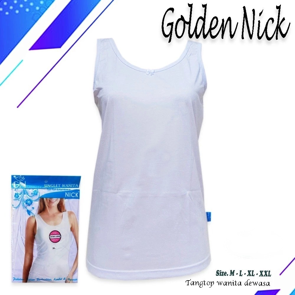 ( 3 PCS ) KOAS SINGLET GOLDEN NICK / Singlet Wanita |Singlet Golden Nick | Kaos Dalam Wanita | Singl