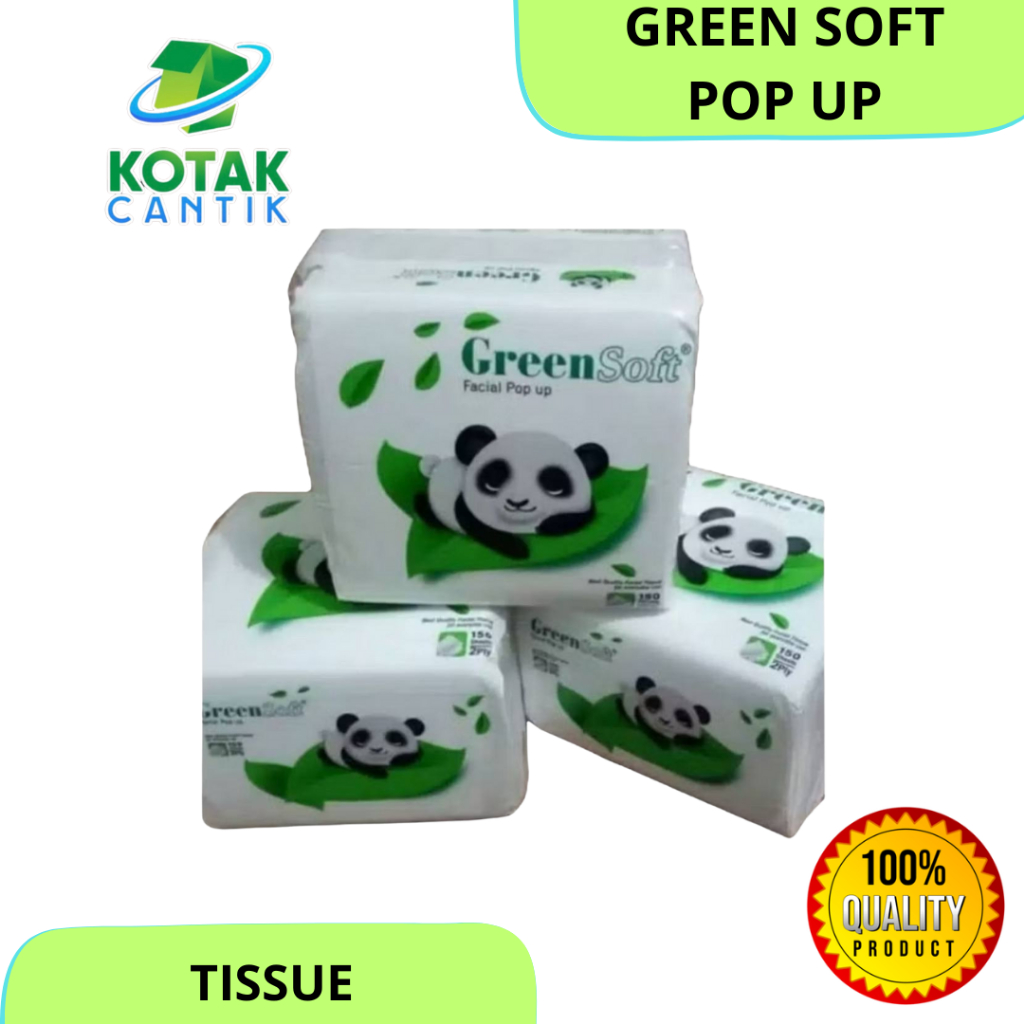 TISSUE GREEN SOFT POP UP 150s