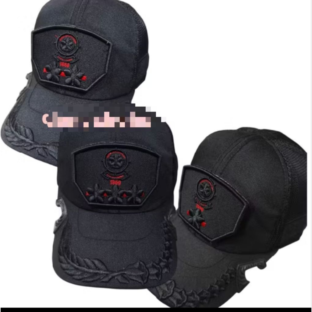 TOPI KANVAS POL PP HITAM 3D 4A 42