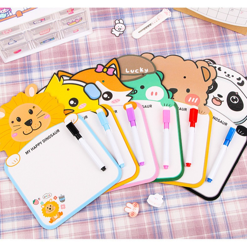 

Papan Tulis Mini Mainan Edukasi untuk Anak/Whiteboard Kartun lucu mengirim Erasable Marker Bisa Dihapus Tali Gantung