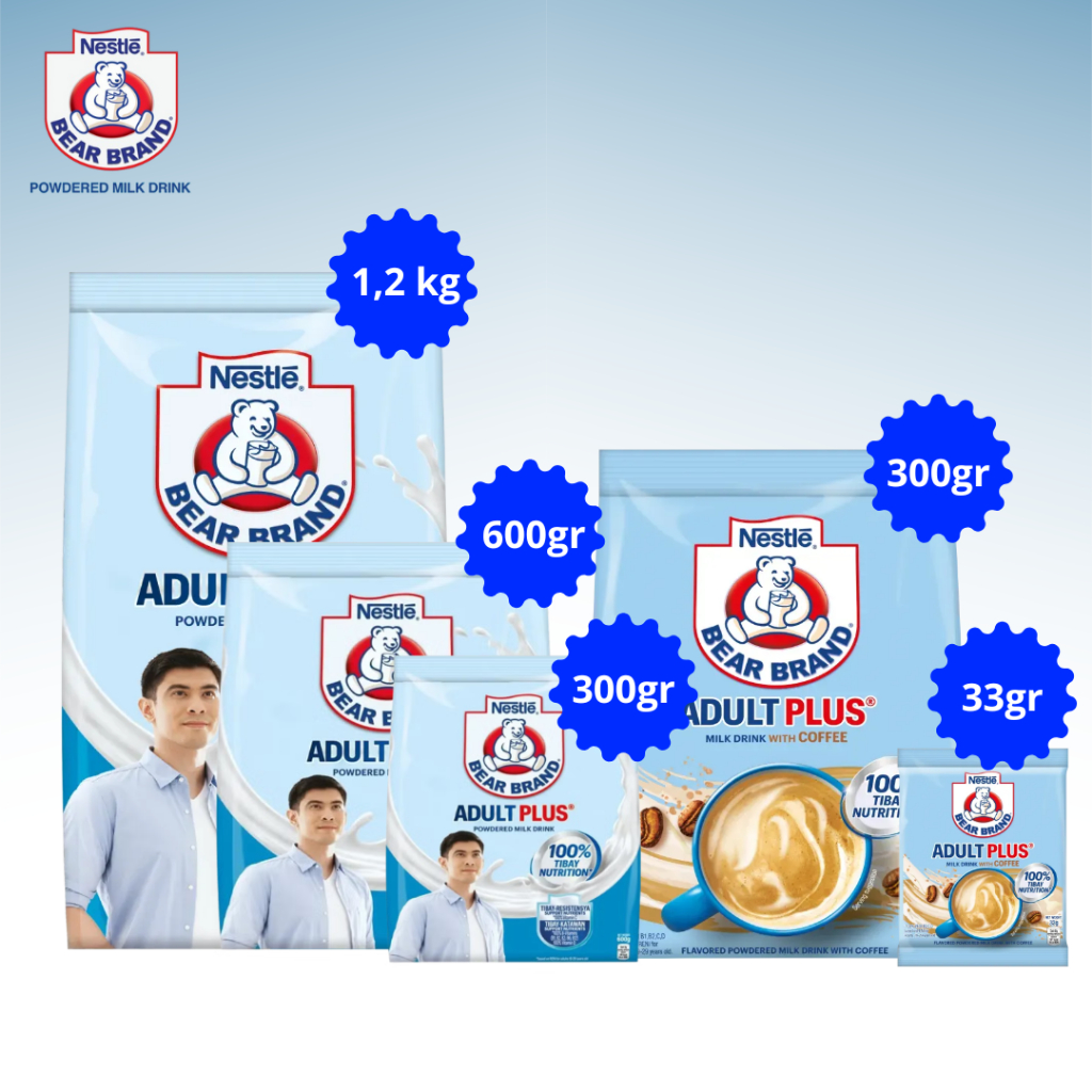 

Nestle Bear Brand ADULT PLUS Powdered Milk Drink