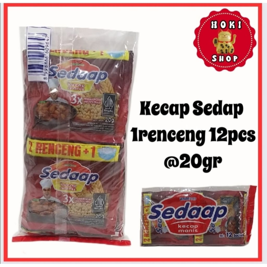 

Kecap Sedap 1Renceng 12pcs @20gr / Kecap Manis Sedaap Renceng / Kecap Sedaap