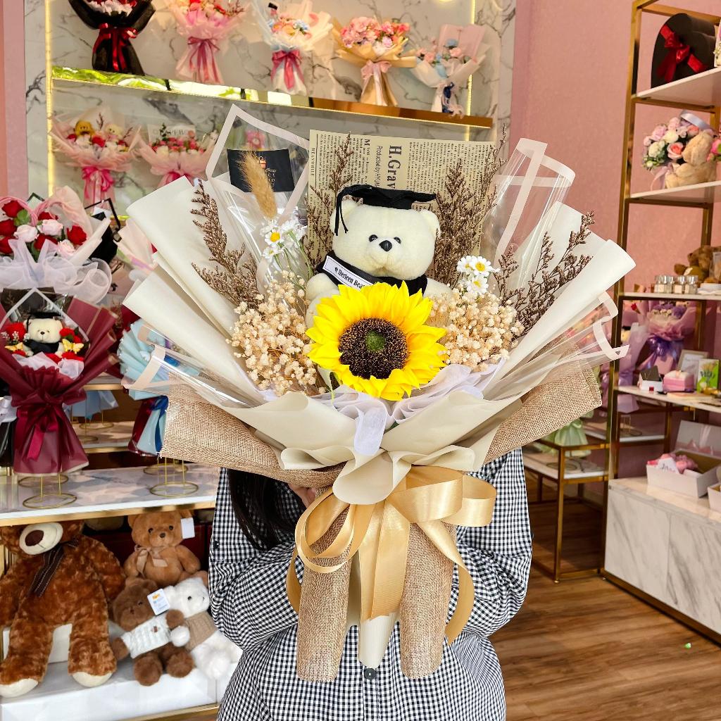 BUKET BONEKA WISUDA / BUKET WISUDA / BUKET BUNGA ARTIFICIAL GRADUATION / HADIAH GRADUATION