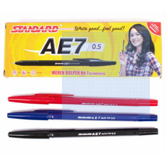 

Puplen Standard Ballpoint AE7 0.5 Hitam / Biru / Merah