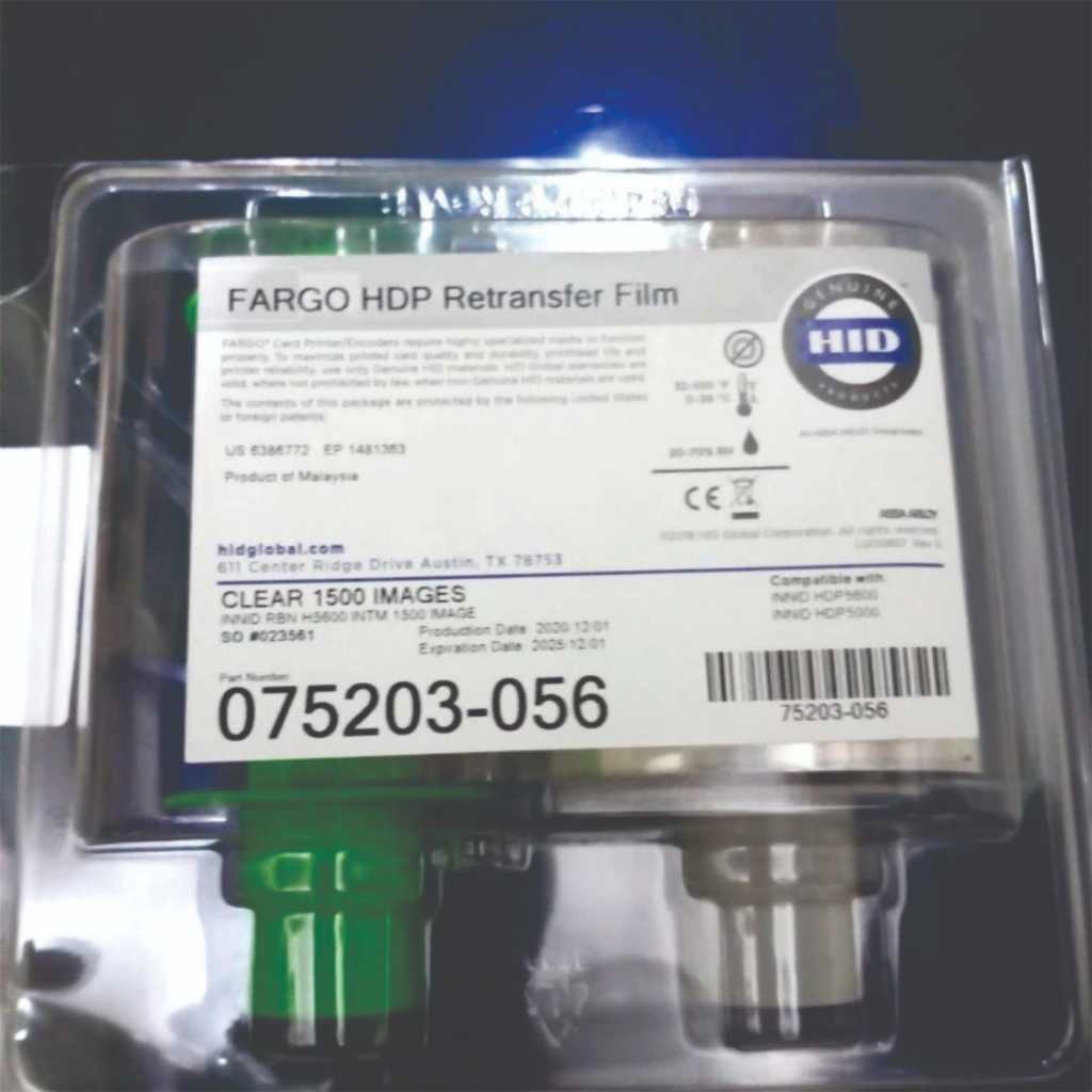 RETRANSFER FILM PRINTER FARGO HDP5000