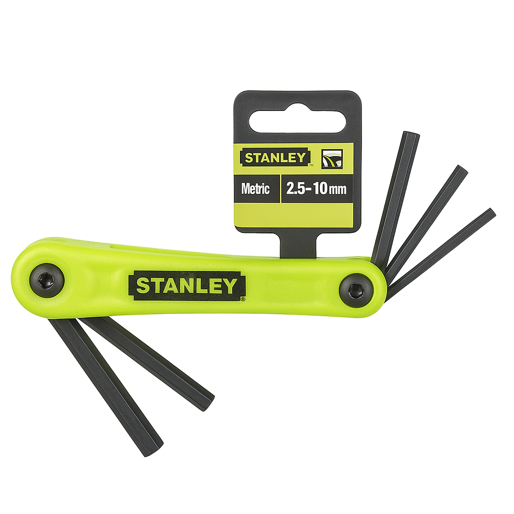 STANLEY FOLDING HEX KEY SET - KUNCI L LIPAT SET MULTIFUNGSI