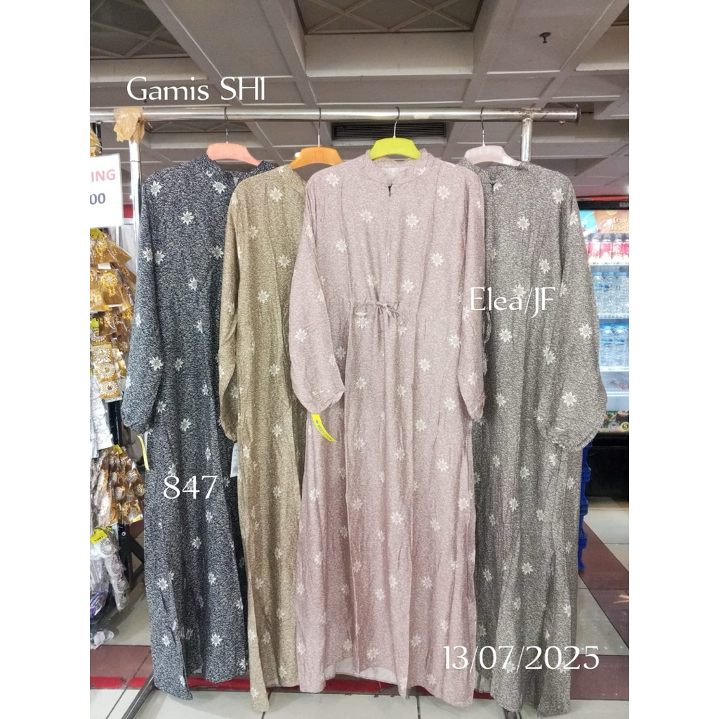 Gamis motif bahan rayon premium