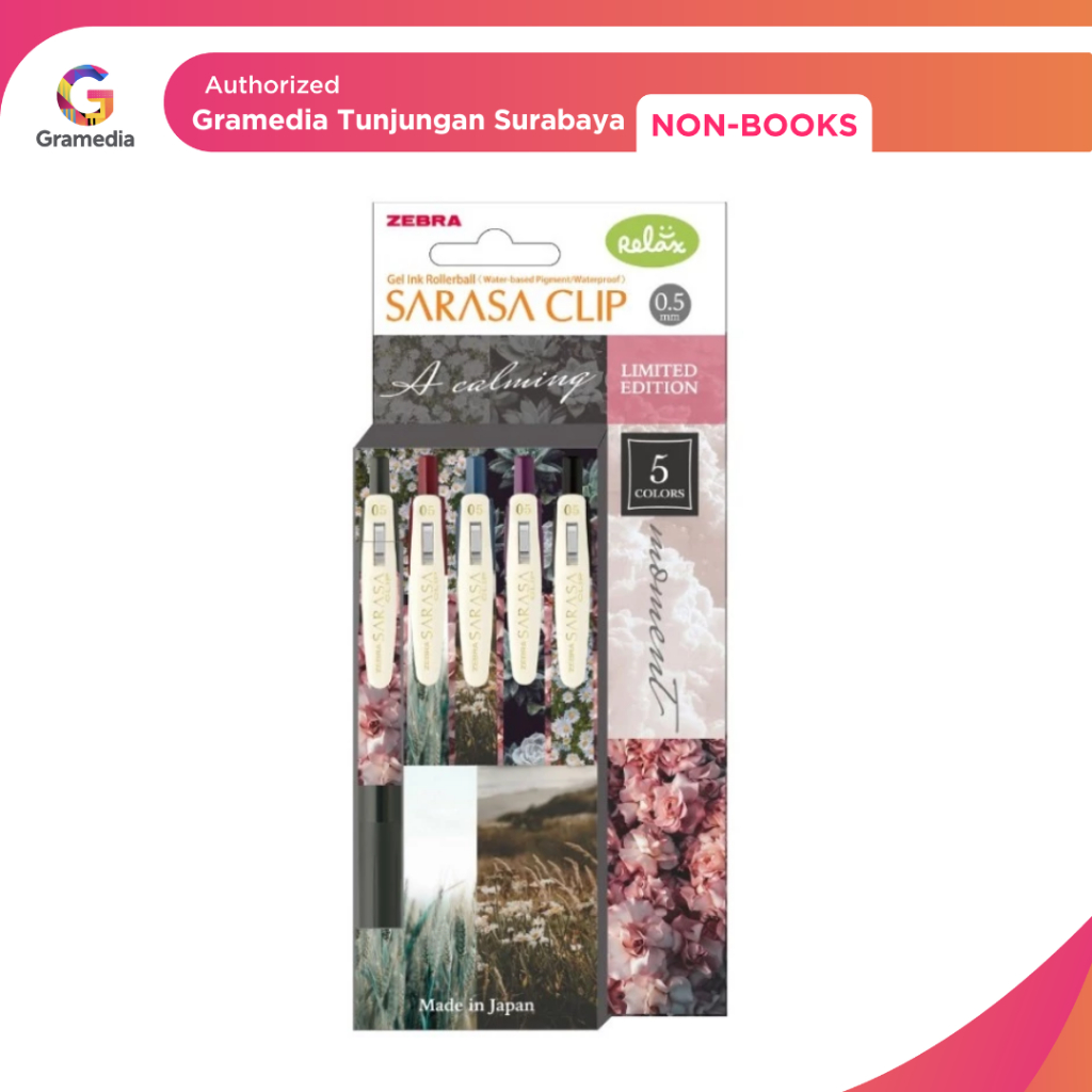 

Gramedia Tunjungan : ZEBRA SARASA CLIP 05 CALM SET5PCS
