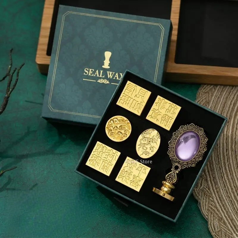 

Seal Wax Aesthetic Calligraphy Stempel Cap Lilin Undangan Surat DIY Musim (Season) dan Chinese Calligraphy Gift Kado Termurah