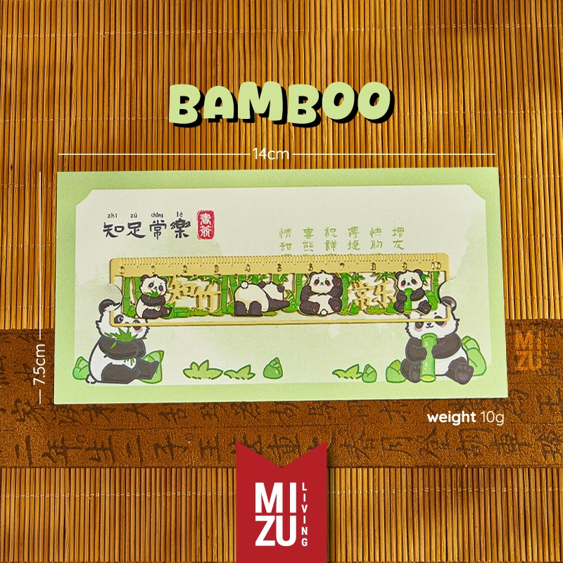 

MIZU PANDA-RURA 2in1 Metal Ruler & Bookmark Penanda Buku Penggaris Panda Lucu Gift Souvenir Stationery