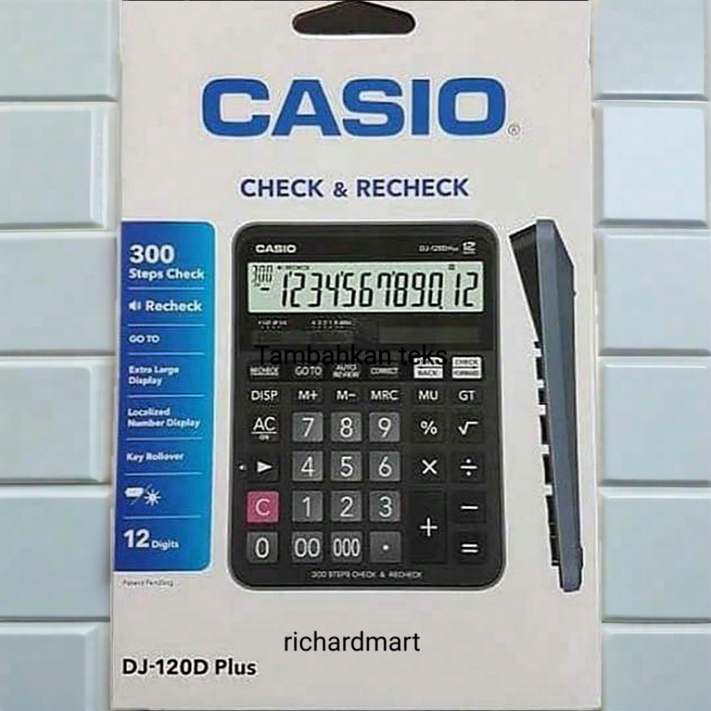 

casio kalkulator dagang 12 digit ada correct n check DJ 120D PLUS