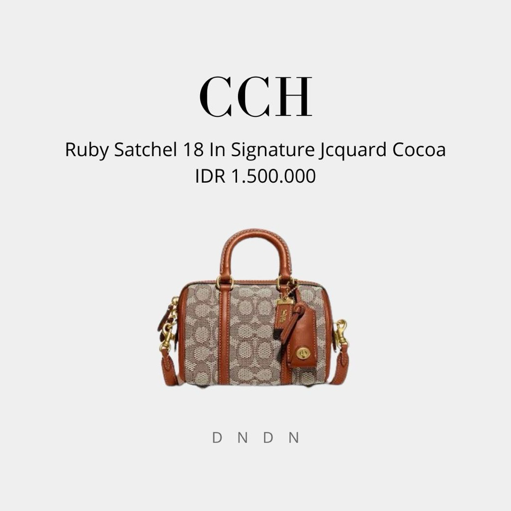 Ruby Satchel 18 In Signature Jacquard Cocoa