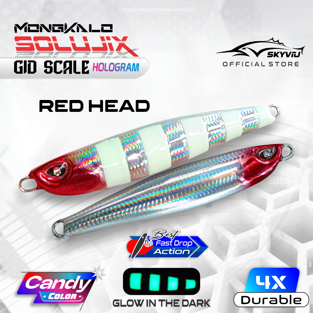 Mongkalo Pelajix Sisik-Kecil GID-Zebra noMotif Candy 60 Red-Head