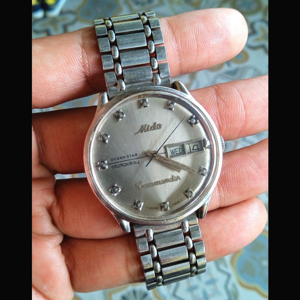 Vintage Jam Mido Commander Datoday Original Mulus Istimewa