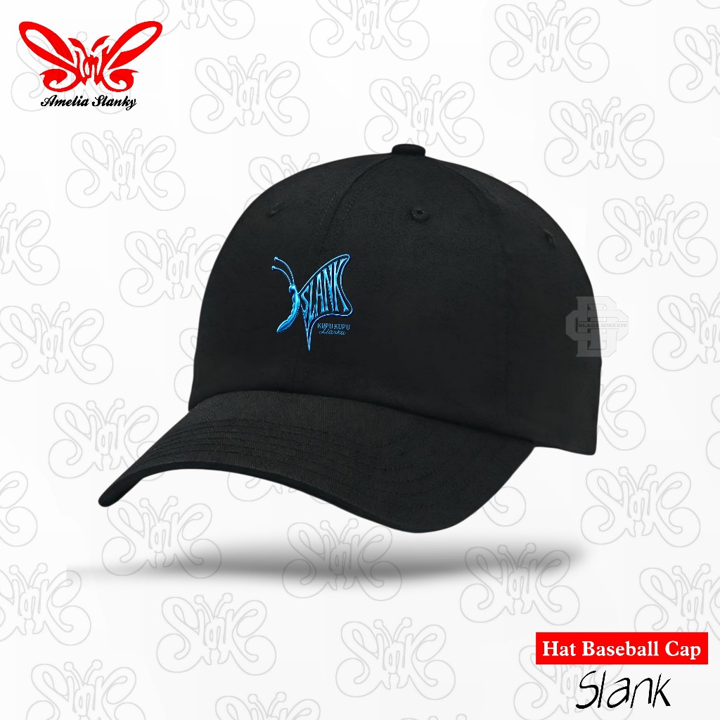 Topi Baseball Pria Wanita - Topi Baseball Slank - Slank Kupu Kupu Liarku -  Unisex Hitam Premium
