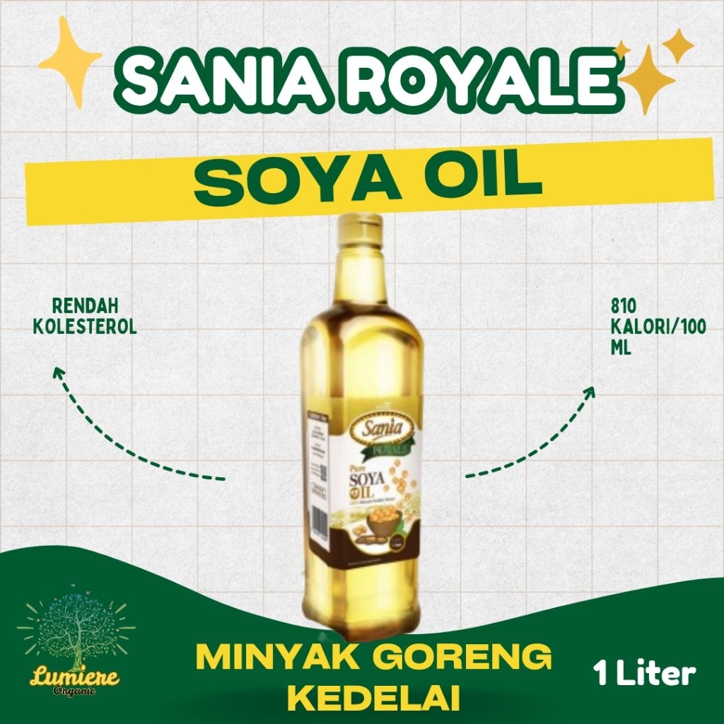 

Sania Royale Minyak Kedelai/Soya Oil Kemasan Botol isi 1 Liter, Pilihan Sehat