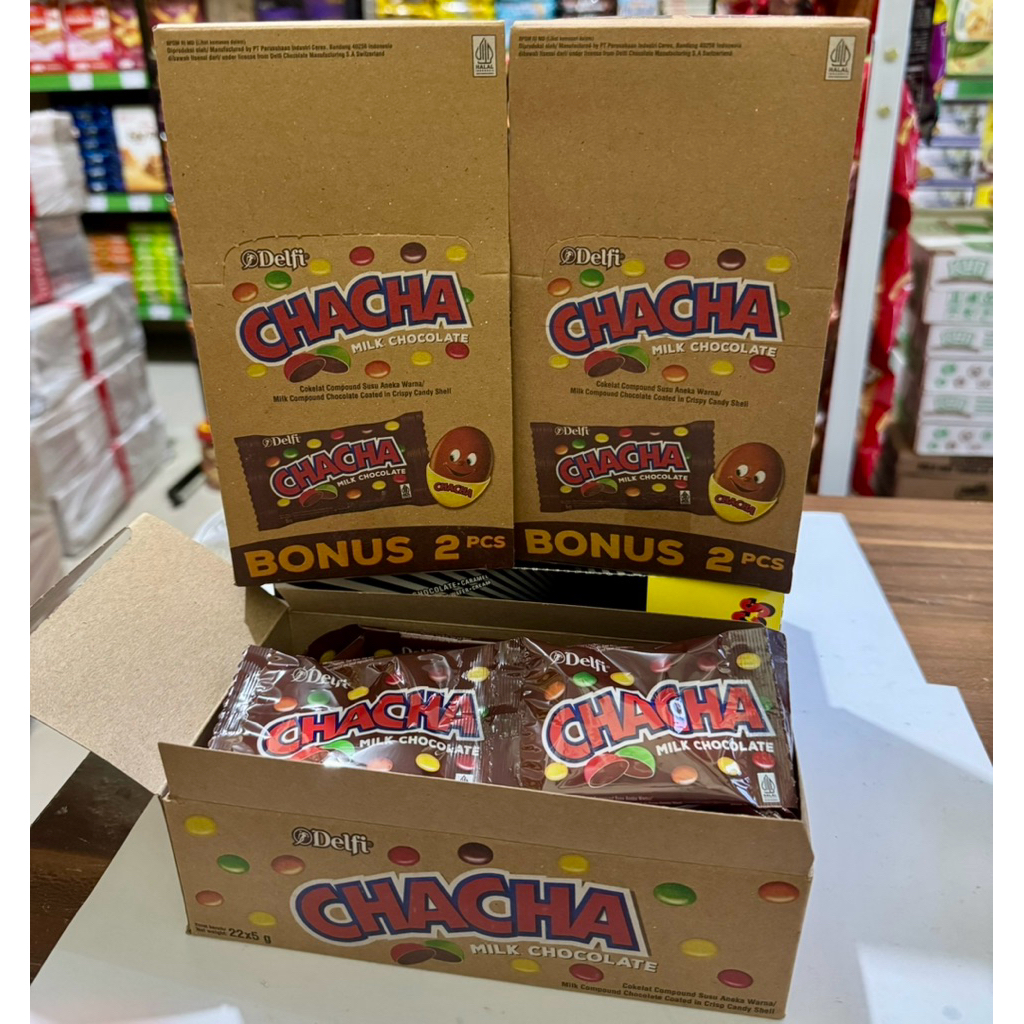 

Chacha milk cokelat box ( 5gr x 22pcs ) ECER Per box