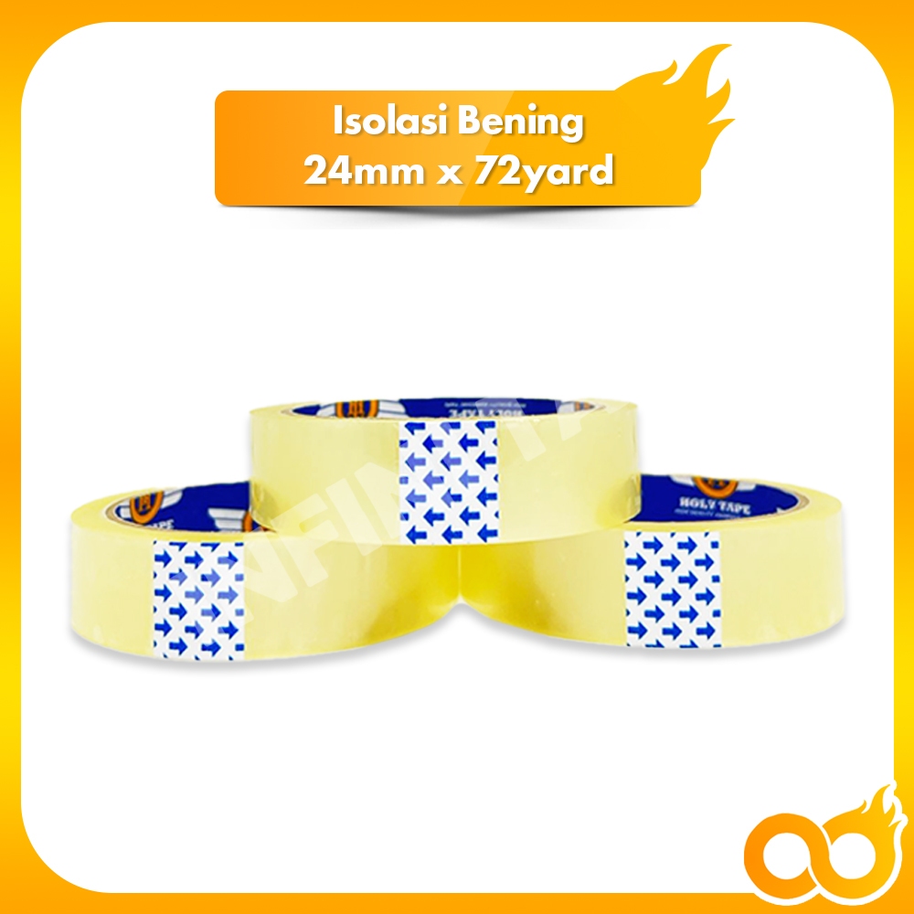 

Solasi / Isolasi / Solatip HOLYTAPE 24mm X 72 Yard X 45 Mikron