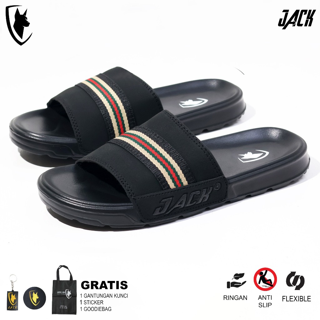 JACK IDN - Sandal Slide Pria Sendal Slop Flip Flop | Sandal Slop Pria VOLVO
