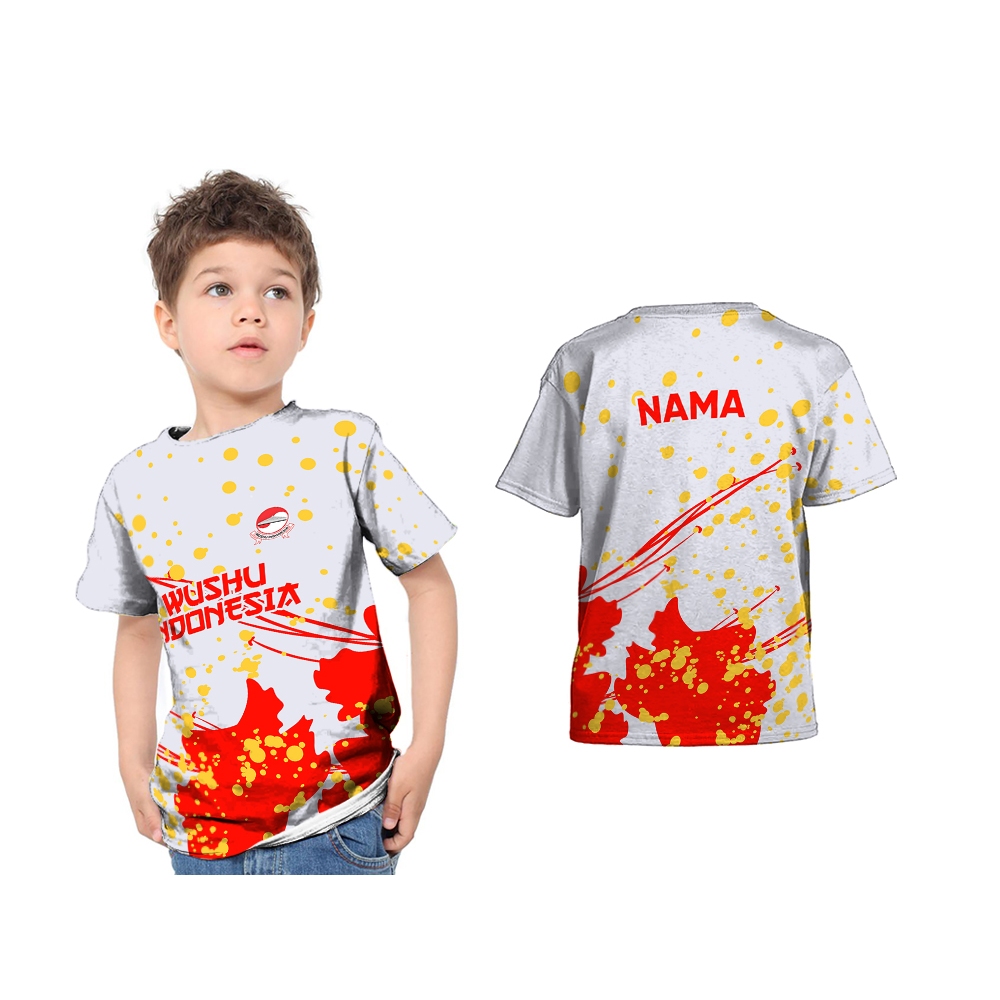 Baju Kaos Jersey Anak Wushu Indonesia bela diri Kung fu Seni Beladiri Art 1-2 Custom Full Printing