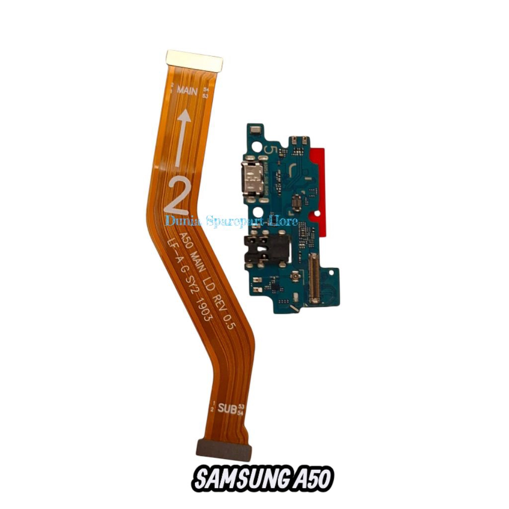 FLEXIBEL CHARGER SAMSUNG A50 PAPAN CAS FULLSET IC + FLEXIBEL BOARD SAMSUNG A50 SATU SET