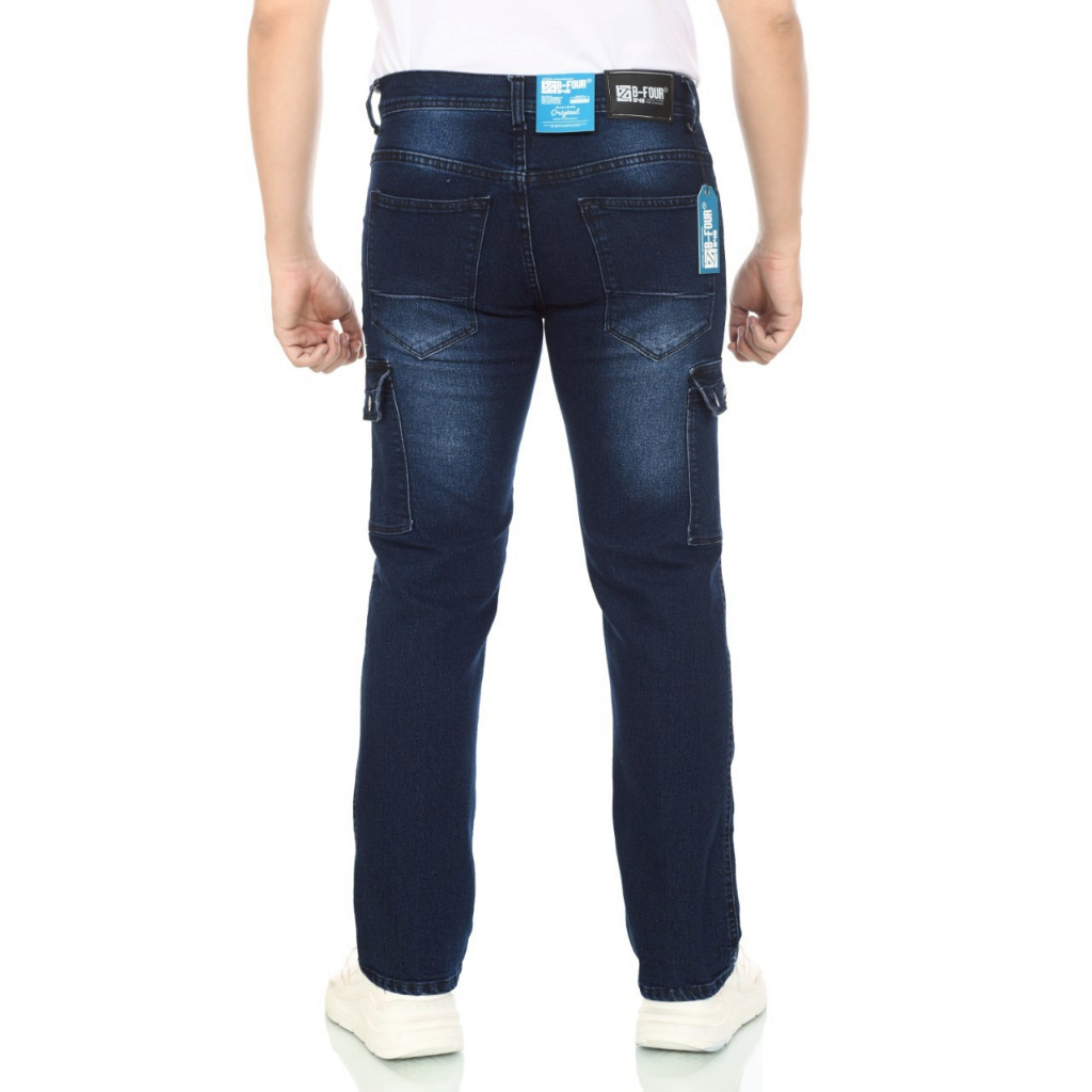 EFYP Celana Panjang Cargo Pria | Cargo Jeans | Celana Panjang Cargo | Celana Cargo Jeans Snow Blue