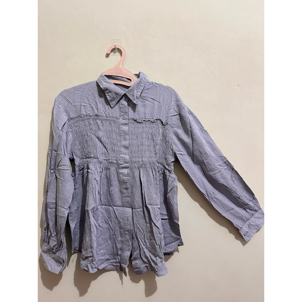 #3 PRELOVED - Kemeja wanita abu
