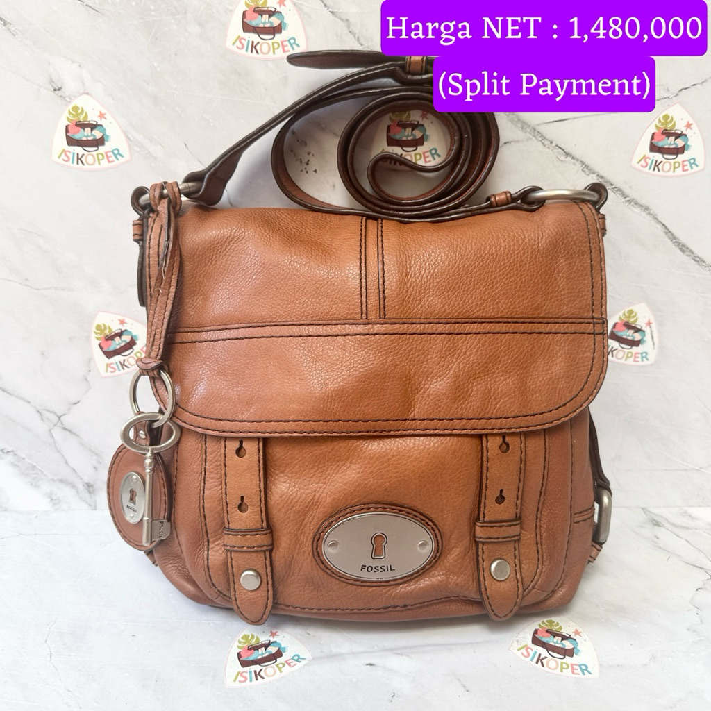 204 NET-Preloved Fossil Maddox Flap Brown (full set)