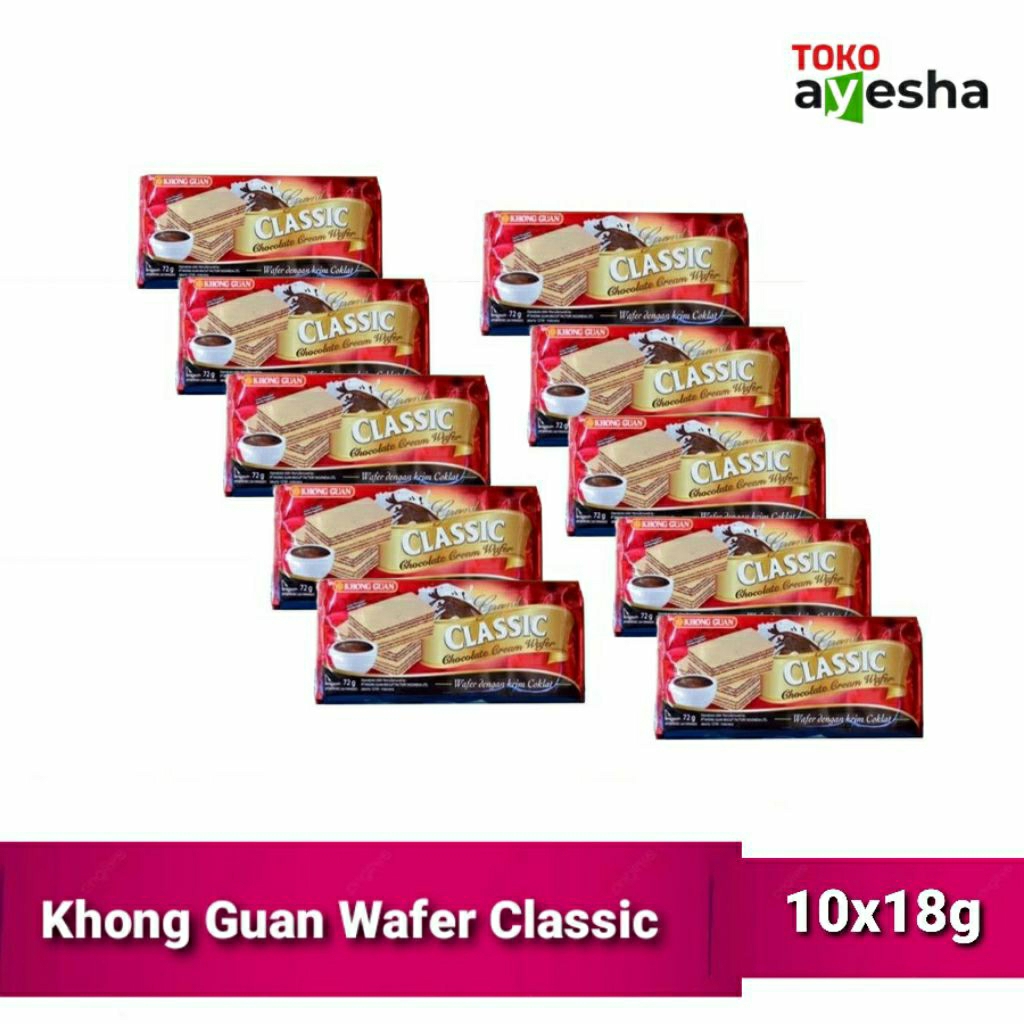 

Khong Guan Classic Wafer 18 gr - 1 Pack isi 10 bks