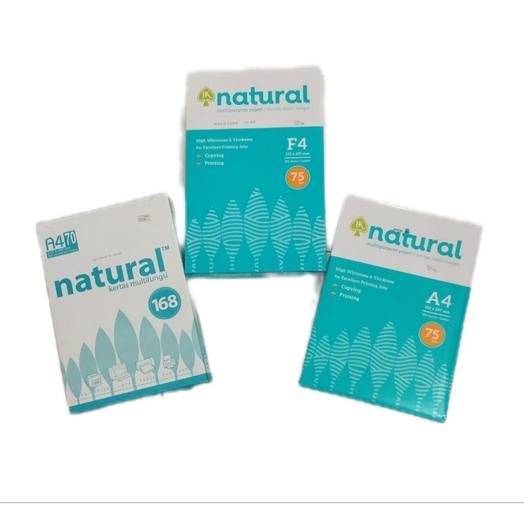

Kertas HVS Natural A4 - F4 70 - 75 Gsm Per Rim 500 Lembar.