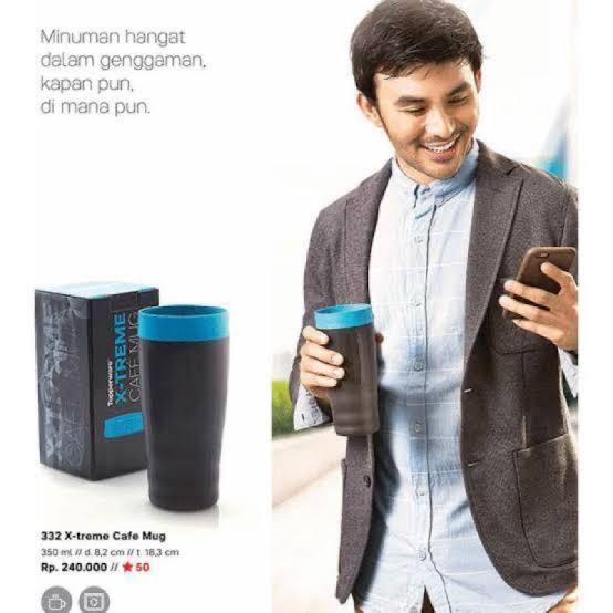 X-treme Cafe Mug Tupperware, mug multifungsi untuk panas dan dingin