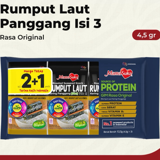 

Rumput Laut MamaSuka Original Isi 3