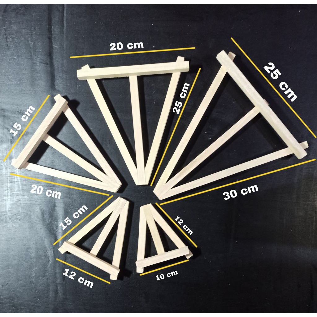 

Mini Easel Stand Tripod Kayu Wooden Easel Holder Mini 12/15/20/25/30 cm Sandaran Hp Dan Kanvas Lukis