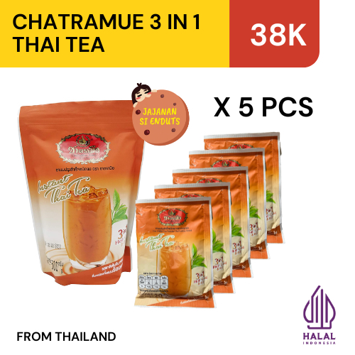 

Chatramue Thai Tea Instant 3 in 1 | 1 Pack isi 5 pcs| Snack Import Thailand | Halal