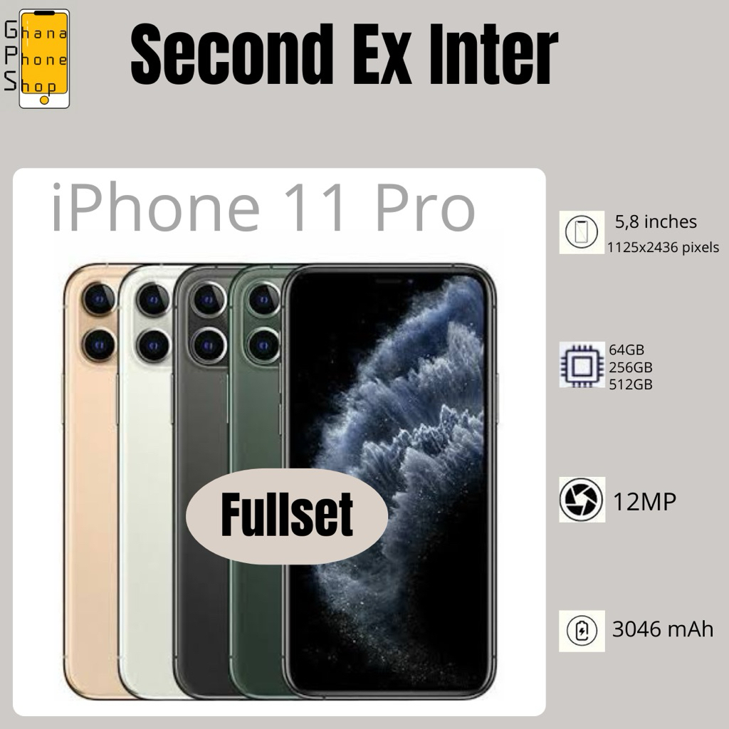 IP 11 Pro 64GB 256GB 512GB Second inter Original Fullset No Minus