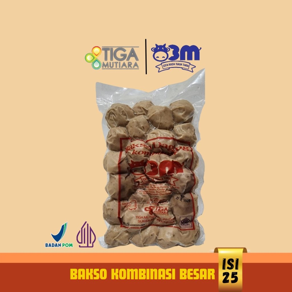 

Baso/Bakso Kombinasi Besar Premium Isi 25 Tiga Mutiara