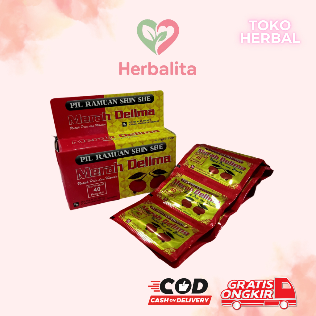 

Pil Ramuan Shin She Ekstrak Pil Merah Delima Untuk 40 Penyakit Asli Orignial 100% Isi 12 - Herbalita