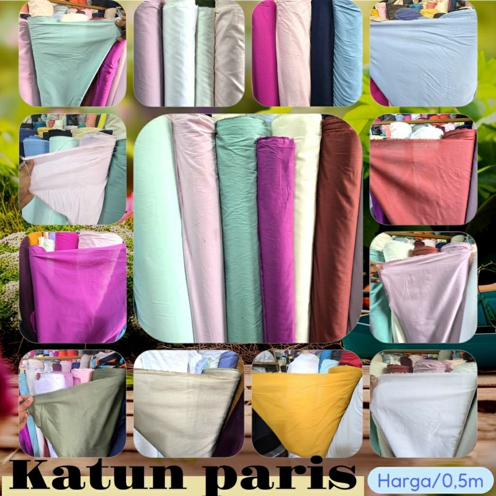 kain katun polos-kain katun paris garment import-harga 0,5