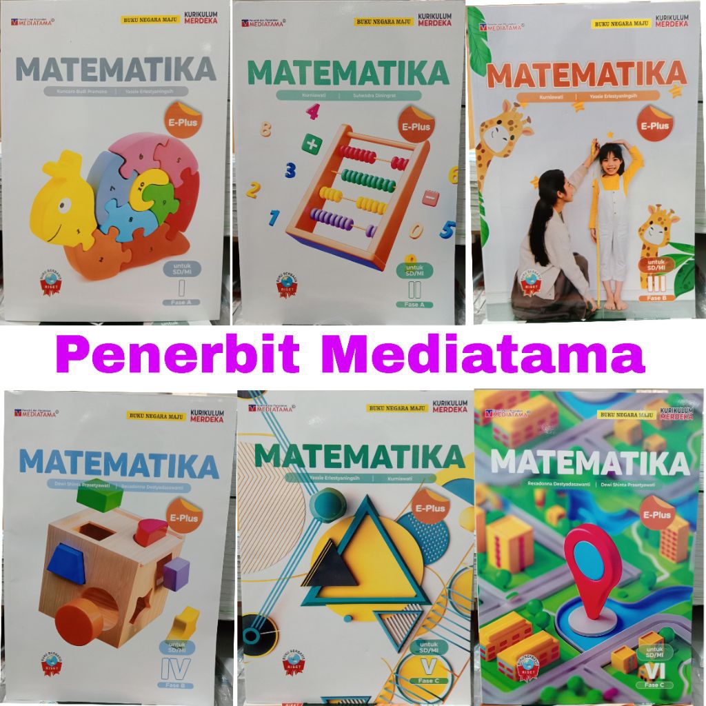 E Plus Matematika SD Kelas 1 2 3 4 5 6 Kurikulum Merdeka Mediatama