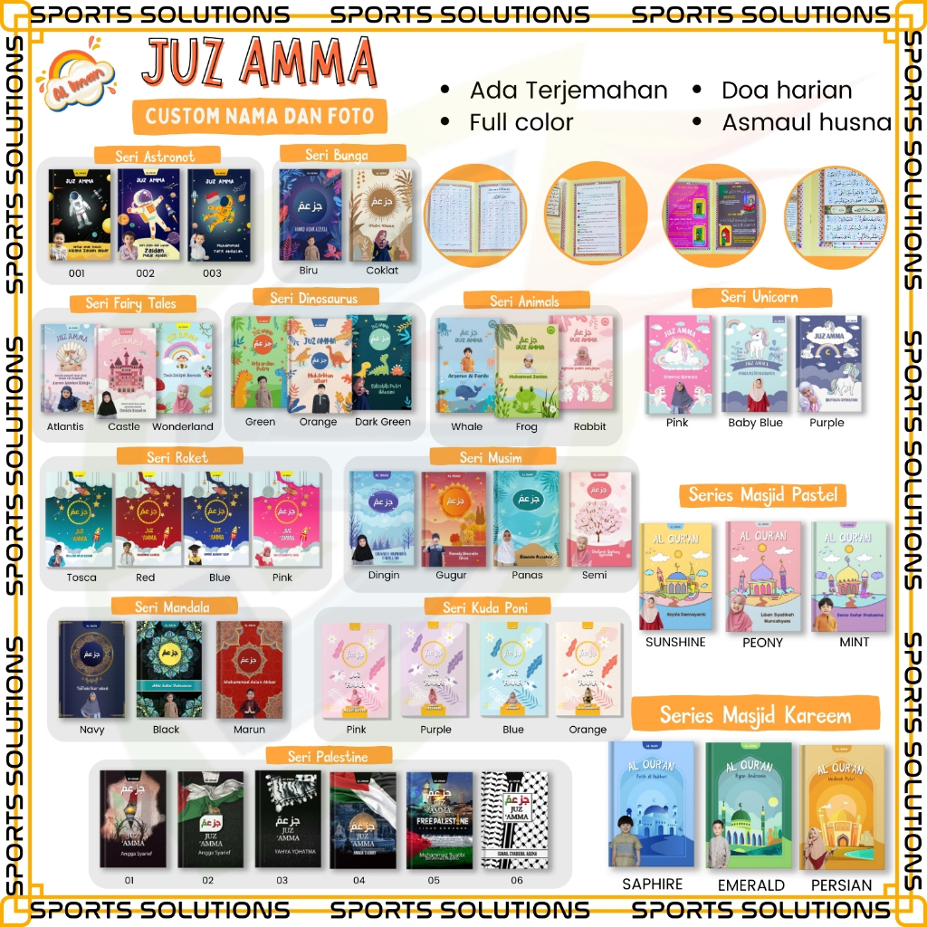 JUZ AMMA AL IMAN CUSTOM , IQRO & JUZ AMMA SOFT COVER AL IMAN CUSTOM , IQRO AL IMAN HARD COVER AL IMA