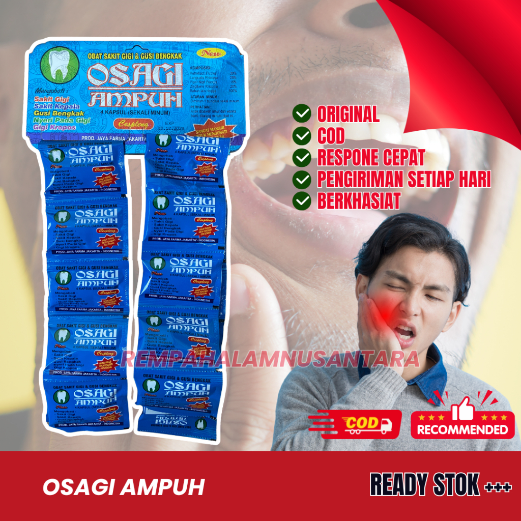 

OSAGI Ampuh Biru Sakit Gigi & Gusi Bengkak Original